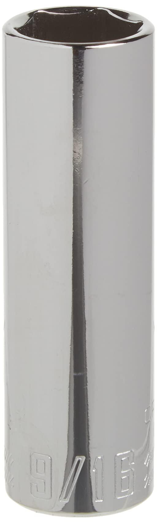 craftsman deep socket, sae, 3/8-inch drive, 9/16-inch, 6-point (cmmt43334)