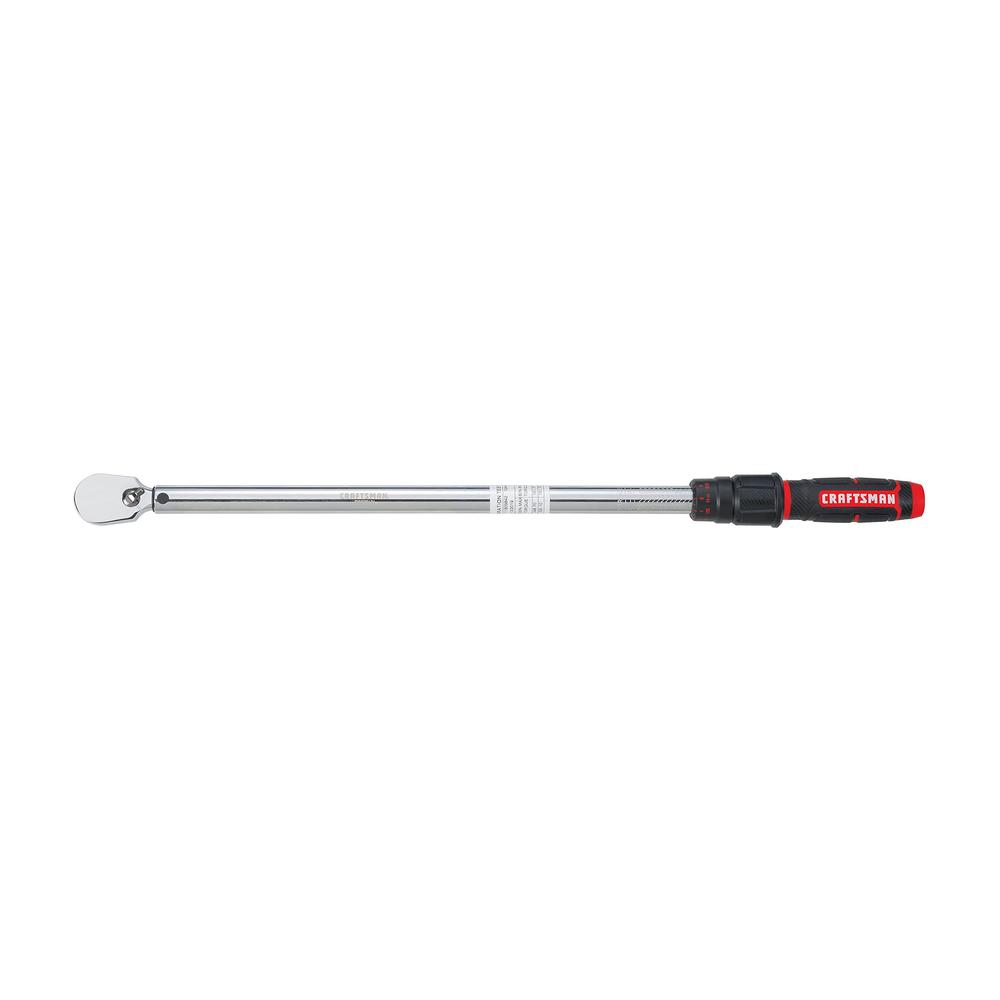 craftsman torque wrench, sae, 1/2-inch drive (cmmt99434)