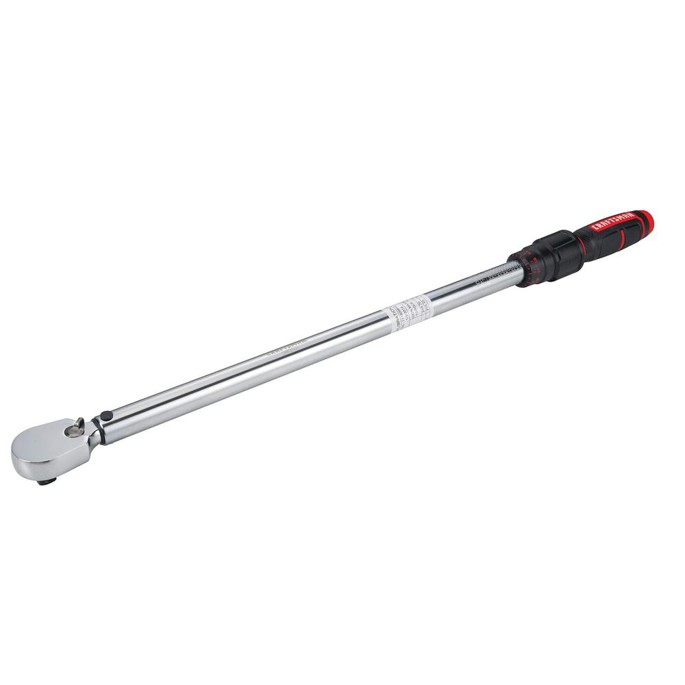 craftsman torque wrench, sae, 1/2-inch drive (cmmt99434)