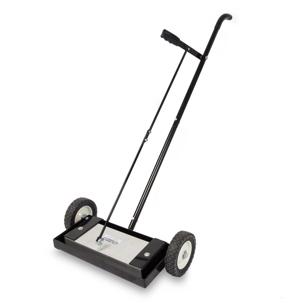 Master Magnetics magnet sweeper heavy duty push-type with release, 14" sweeping width, 1 each, part no. mfsm14rx