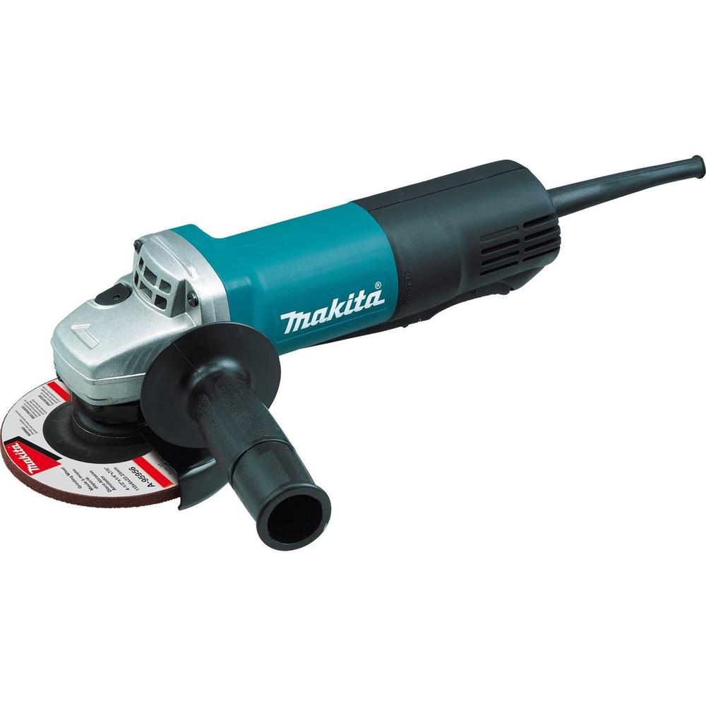 makita 9557pb 4-1/2" paddle switch angle grinder, with ac/dc switch