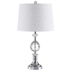 jonathan y jyl5036a channing 25.5" led crystal/metal table lamp glam contemporary bedside desk nightstand lamp for bedroom li