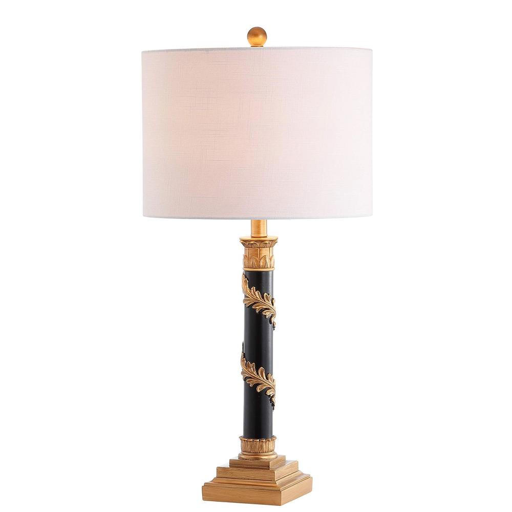 jonathan y jyl3033a camilla 28.5" resin led table lamp traditional classic bedside desk nightstand lamp for bedroom living ro