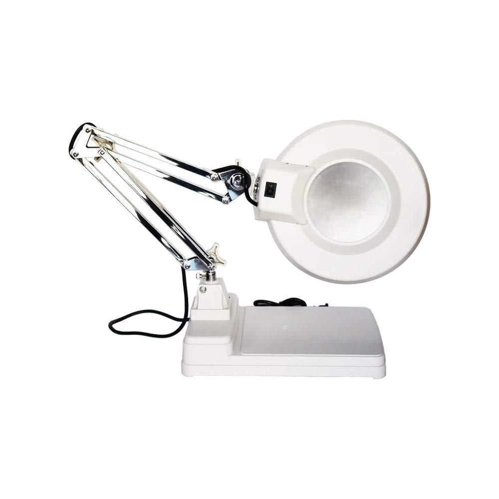 Techtongda 15x magnifier led lamp light magnifying white glass lens desk table repair tool