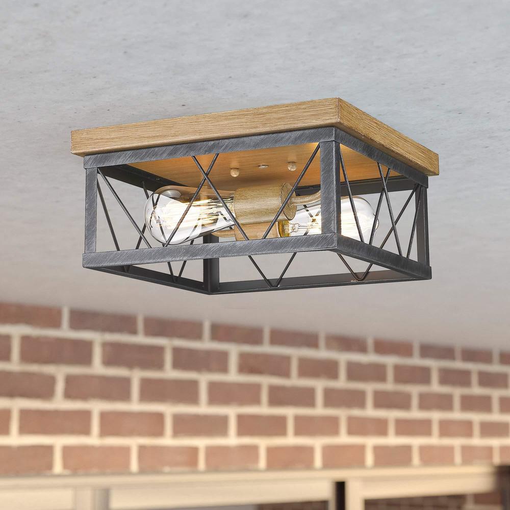 odeums flush mount light fixture, farmhouse outdoor indoor flush mount ceiling lighting, 2-light close to ceiling lights