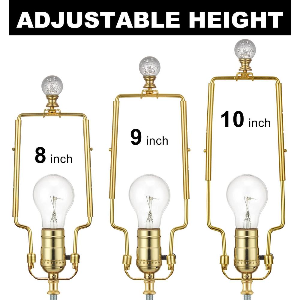 QC lamp harp kit for lamp socket replacement and rewire, lamp parts for
