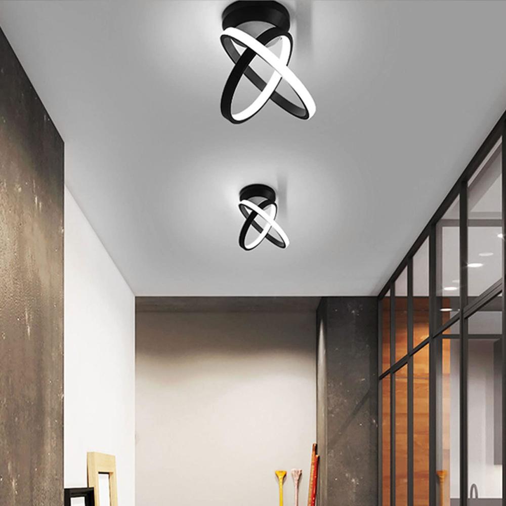 cANEOE black led ceiling light, 6000k modern led ceiling lighting fixtures, metal creative design ceiling lamp for living room bedro