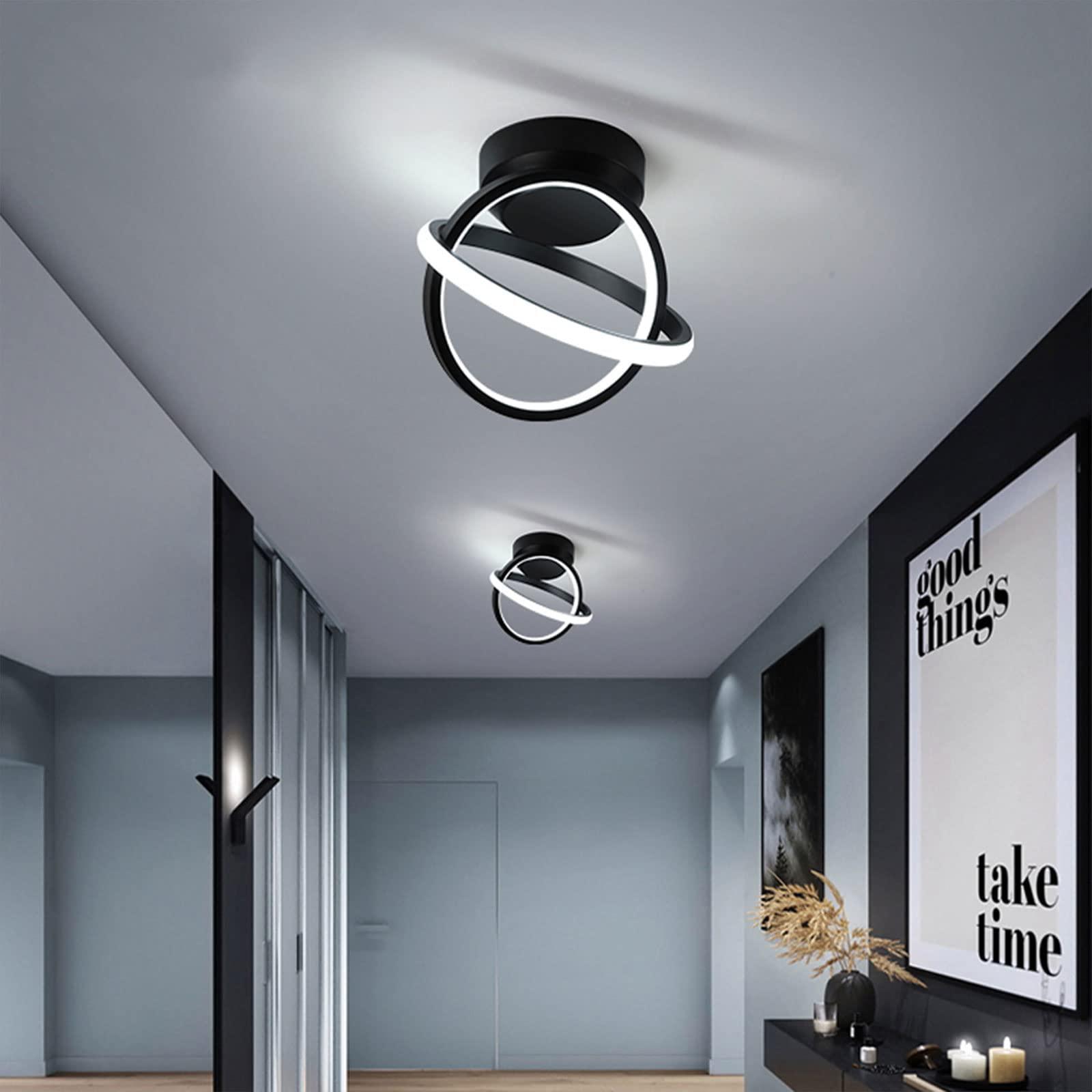 cANEOE black led ceiling light, 6000k modern led ceiling lighting fixtures, metal creative design ceiling lamp for living room bedro