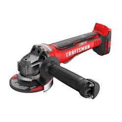 craftsman 20v max brushless cordless angle grinder,paddle switch, tool only (cmcg451b)