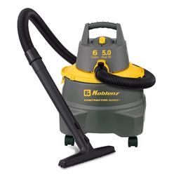 koblenz contractor wet/dry vac, 6 gallon tip-resistant tank,5.0hp, gray+yellow (wd-6 c212)