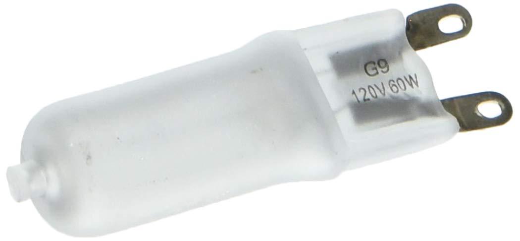 bulbrite q60g9fr 120-volt halogen jc type line voltage g9 flat pin bulb, frosted, 60-watt - halogen t4