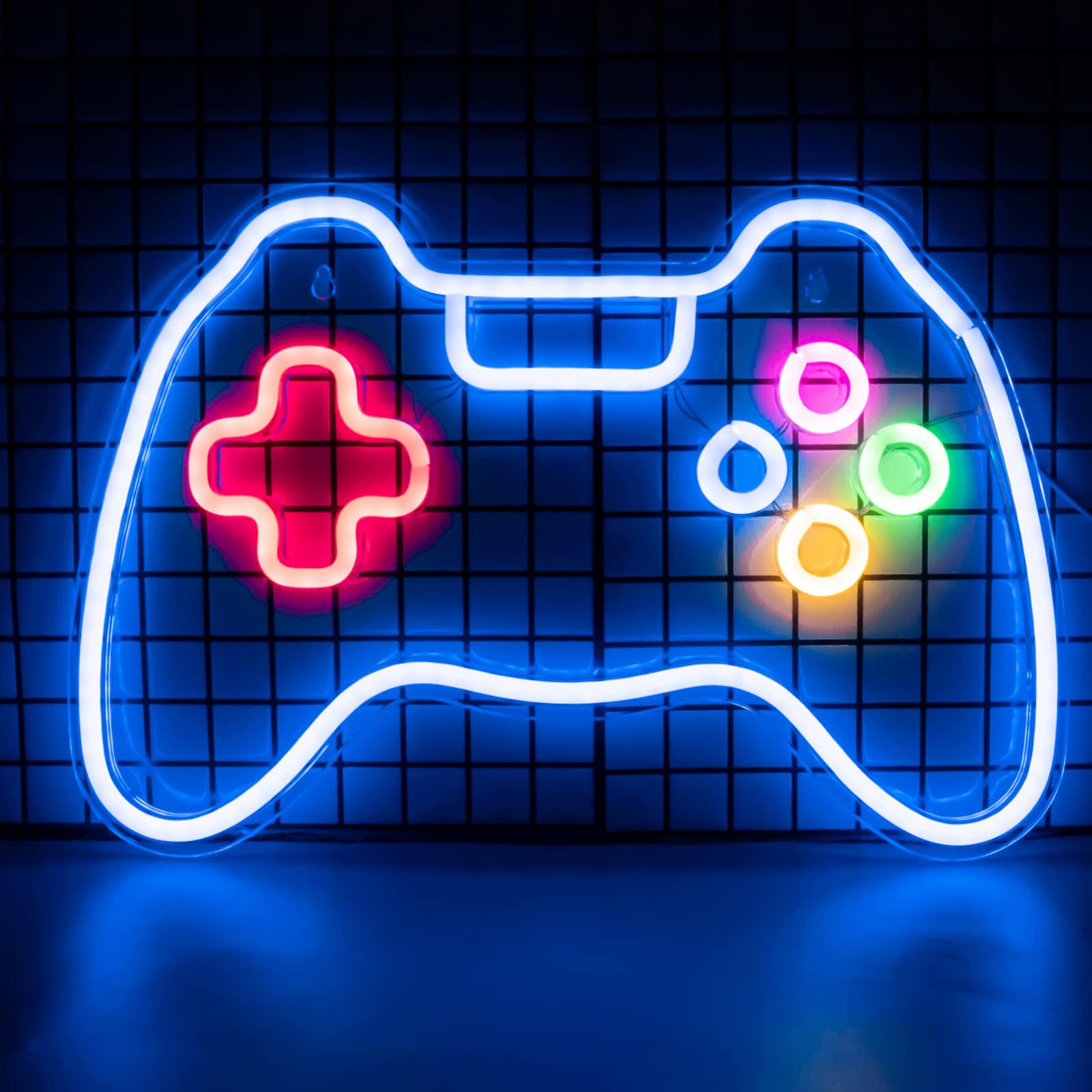 Zcitek Gaming Neon Sign, Gamer Neon Sign for Game Room Decor, USB Powered Switch Gaming Led Signs for Teen Boy Gaming Room Wall Decor, 