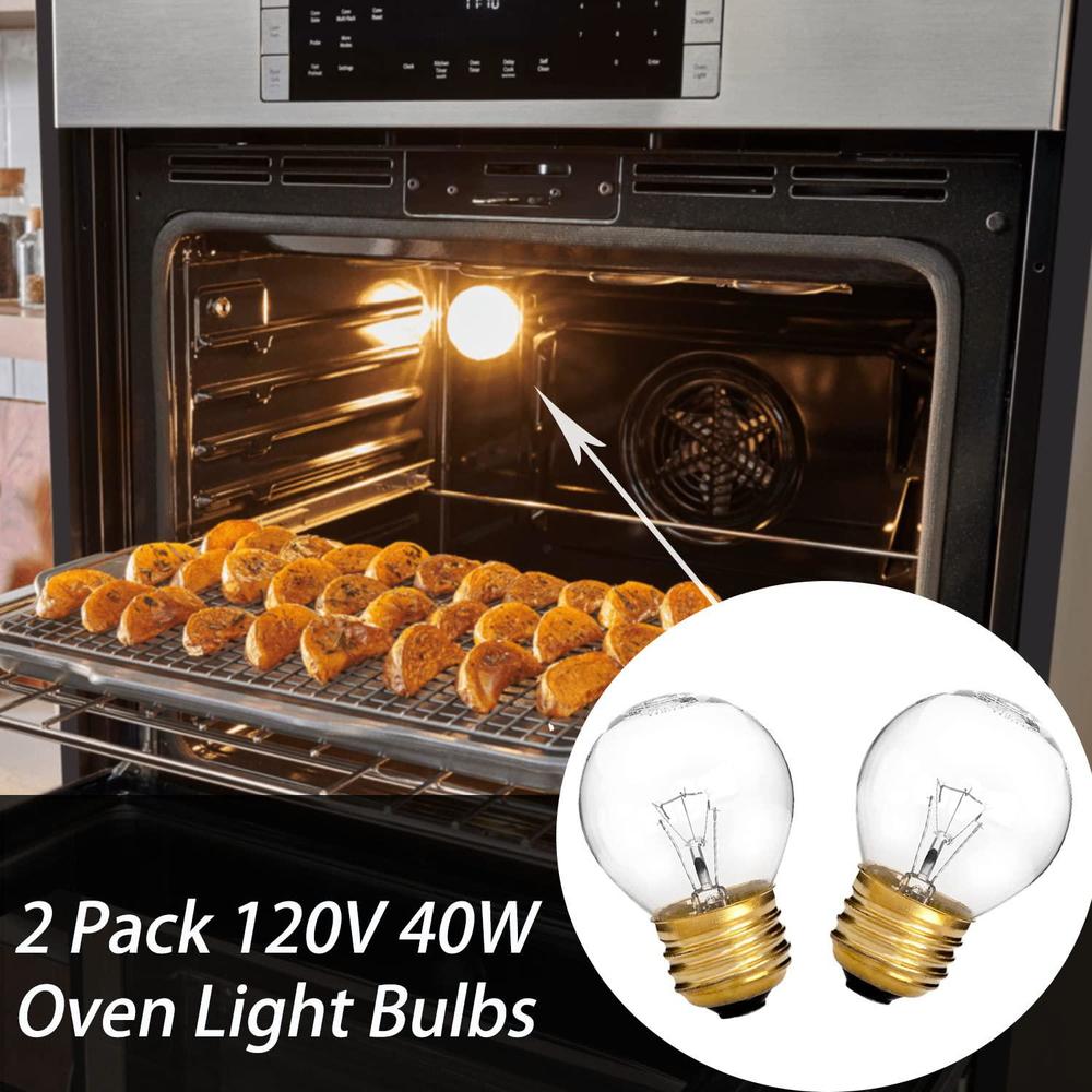 Belleone 4pcs 40w oven light bulb - 40 watt appliance replacement bulbs for oven stove refrigerator microwave - high temp 120v e27/e26