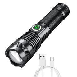 bestsun 10000 high lumens xhp70 led flashlight, rechargeable xhp70 led lamp high power handheld led flashlights with 5 modes 