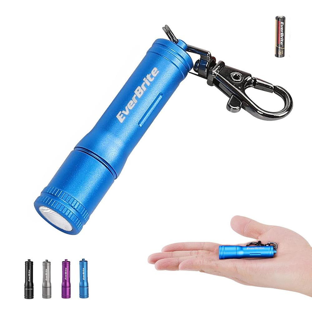 everbrite keychain led flashlight mini bright key ring portable pocket torch for edc, party favors, night reading, camping, p