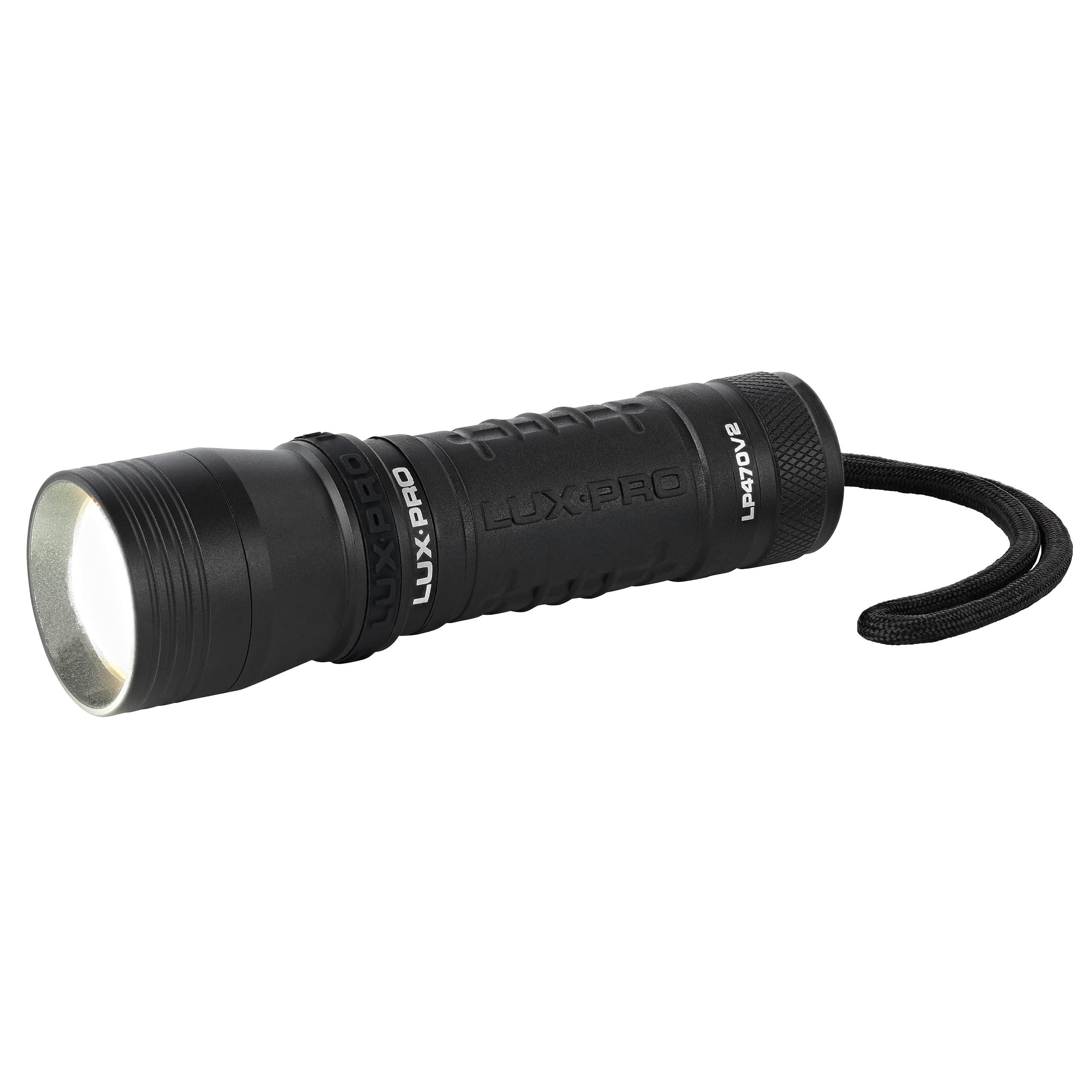 Lux-Pro luxpro focus 380 lumen handheld led flashlight - features patented tackgrip and aircraft-grade aluminum - pocket-sized campin