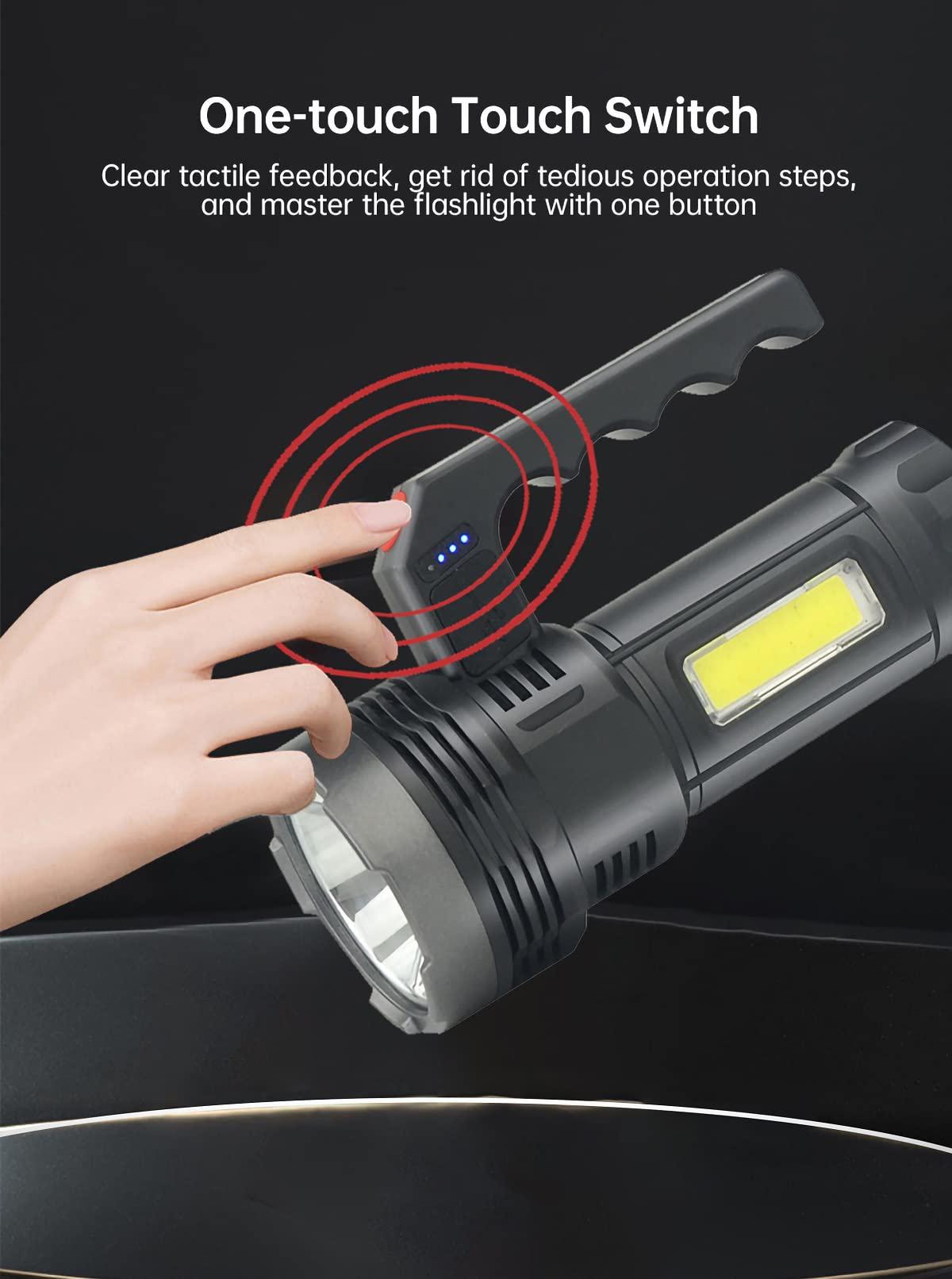 owq solar/rechargeable multi-function 1200 lumens led flashlight, with emergency strobe light , emergency power supply, togat