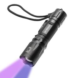 hsxmn uv flashlight 365nm & 395nm, powerful black light led light woods lamp blacklights, portable ultraviolet handheld torch