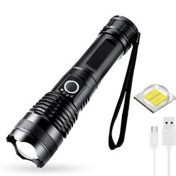 BestSun 6000 lumens xhp50 led flashlight,rechargeable xhp50 led flashlights handheld lamp with 5 modess zoomable waterproof torch lam