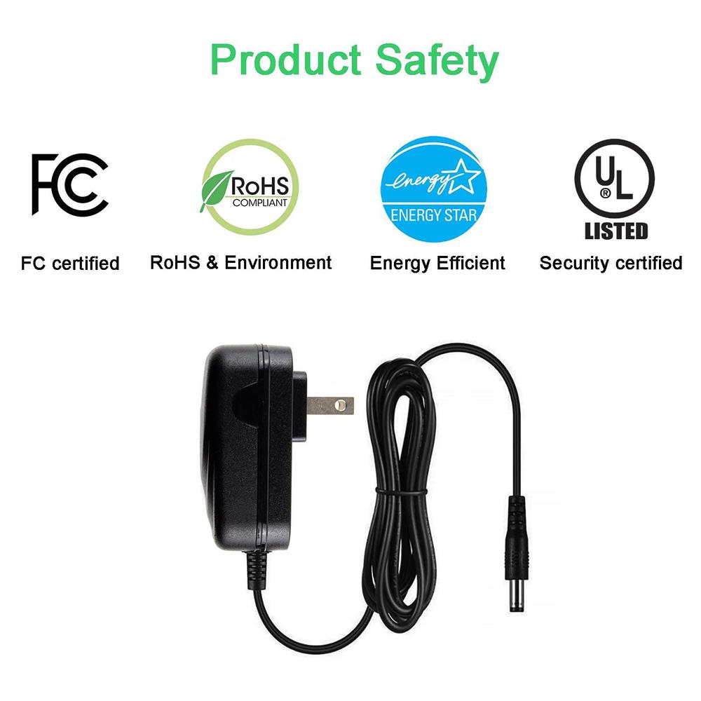 myvolts 12v power supply adaptor compatible with/replacement for black and decker epc96ca battery charger - us plug