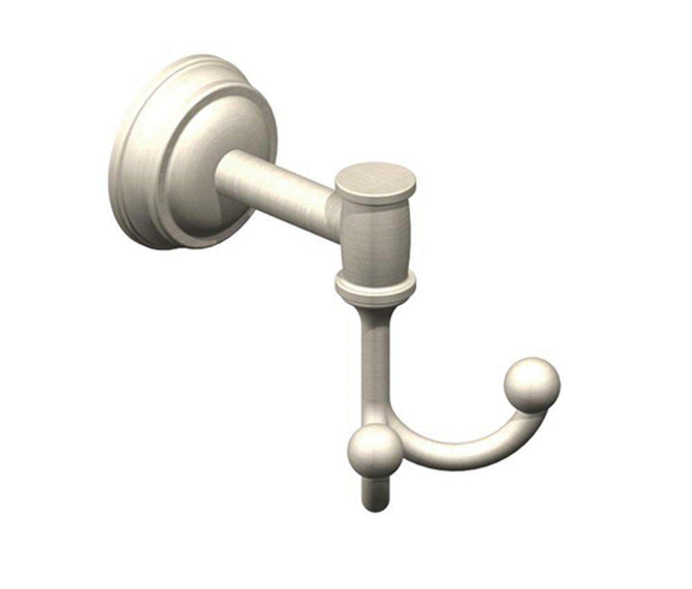 pegasus bvy41100bn ideal collection double robe hook, brushed nickel