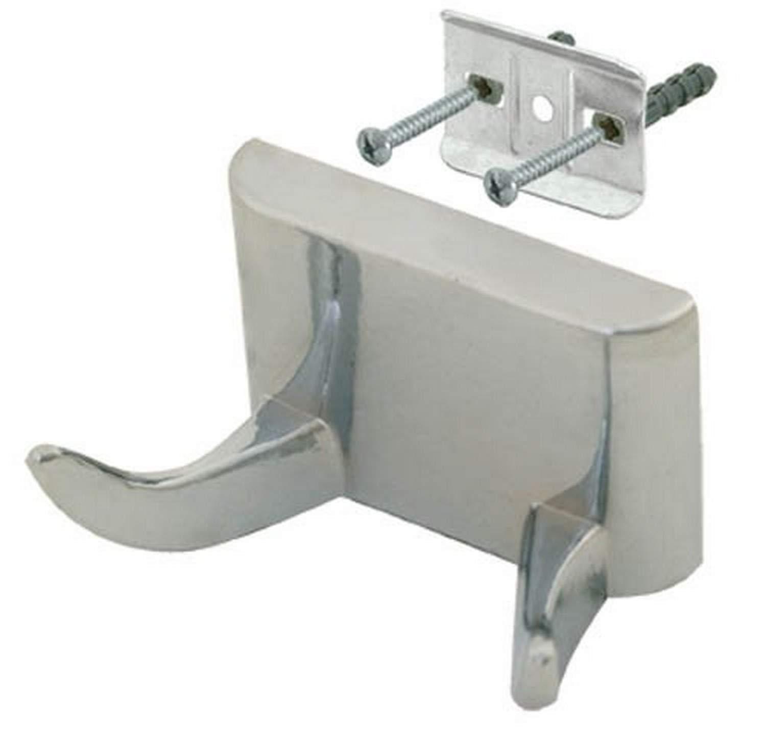 ez-flo 15241 double prong robe hook with concealed screw, chrome finish