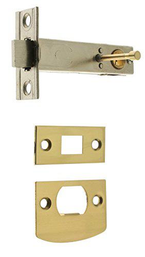 idhba 21130v-3nl premium quality solid privacy tubular latch, 2-3/4-inch backset, polished brass no lacquer