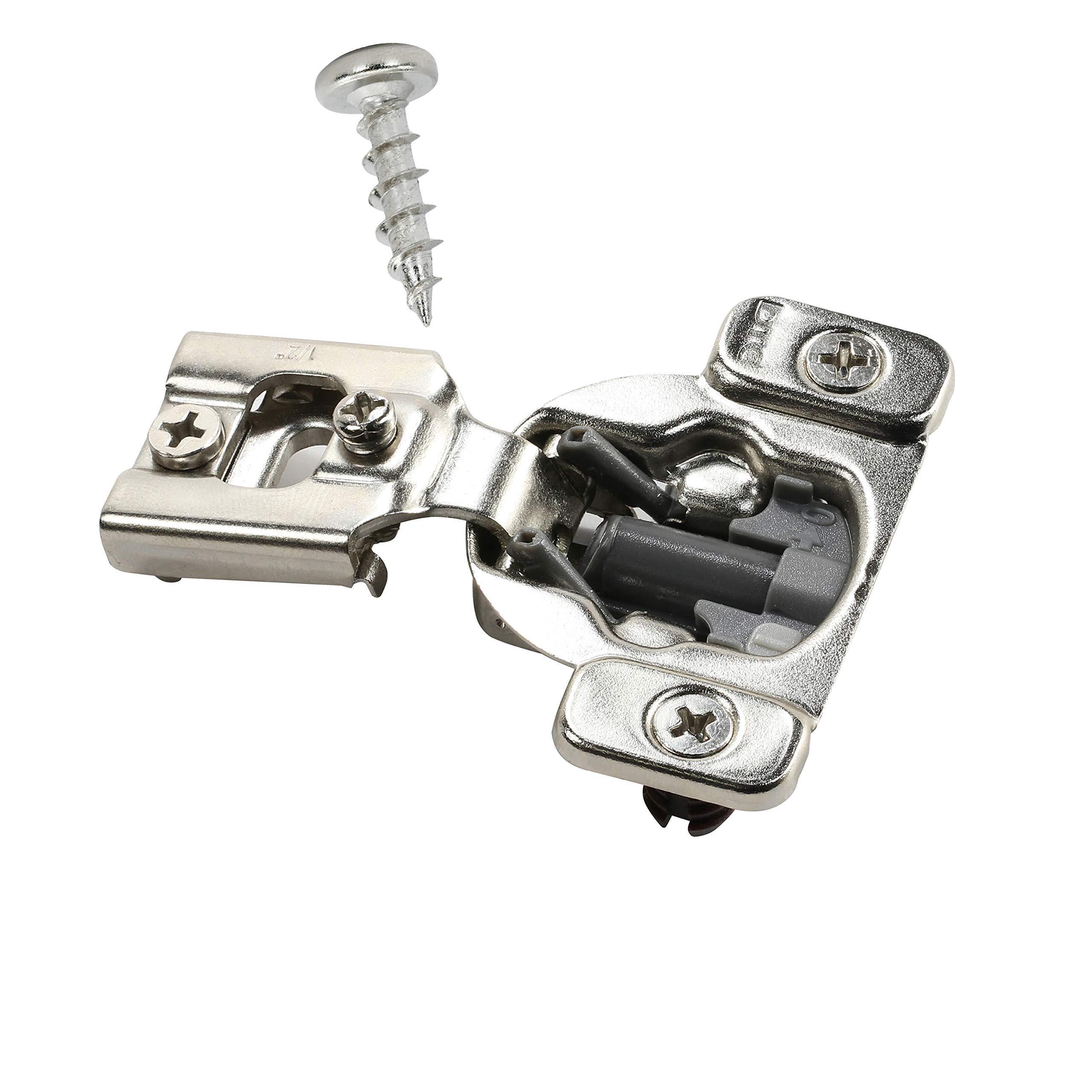 Rok dtc 1/2" overlay soft close 105 degree 2 cam press in face frame cabinet hinge h8e055h (2 pack)