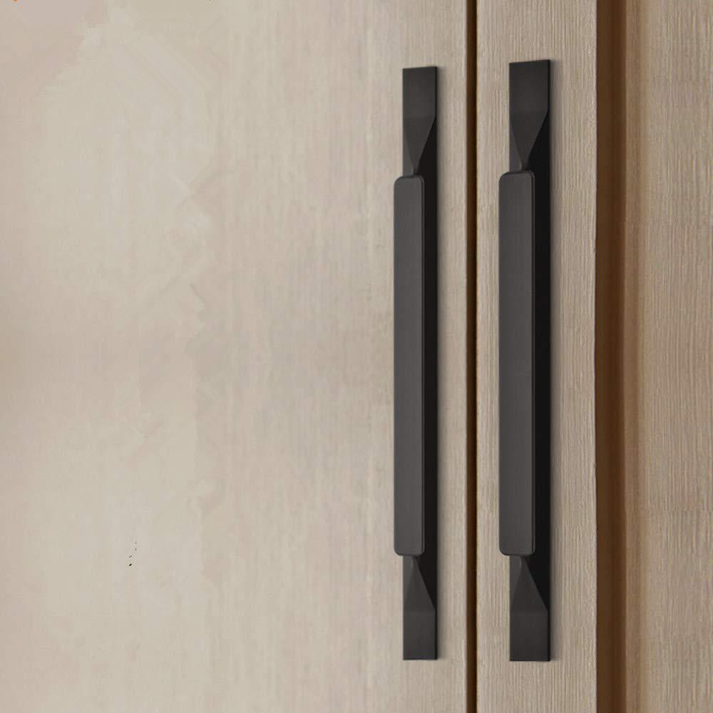 shozafia kitchen cabinet pulls - black cabinet handles - 5 pack long cabinet hardware for drawers dresser furniture pulls (5.
