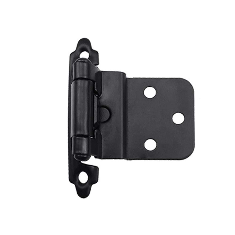 kaileyouxiangongsi 3/8 inch offset inset cabinet hinges ,kitchen door cabinet hinges matte black ,(4pack)