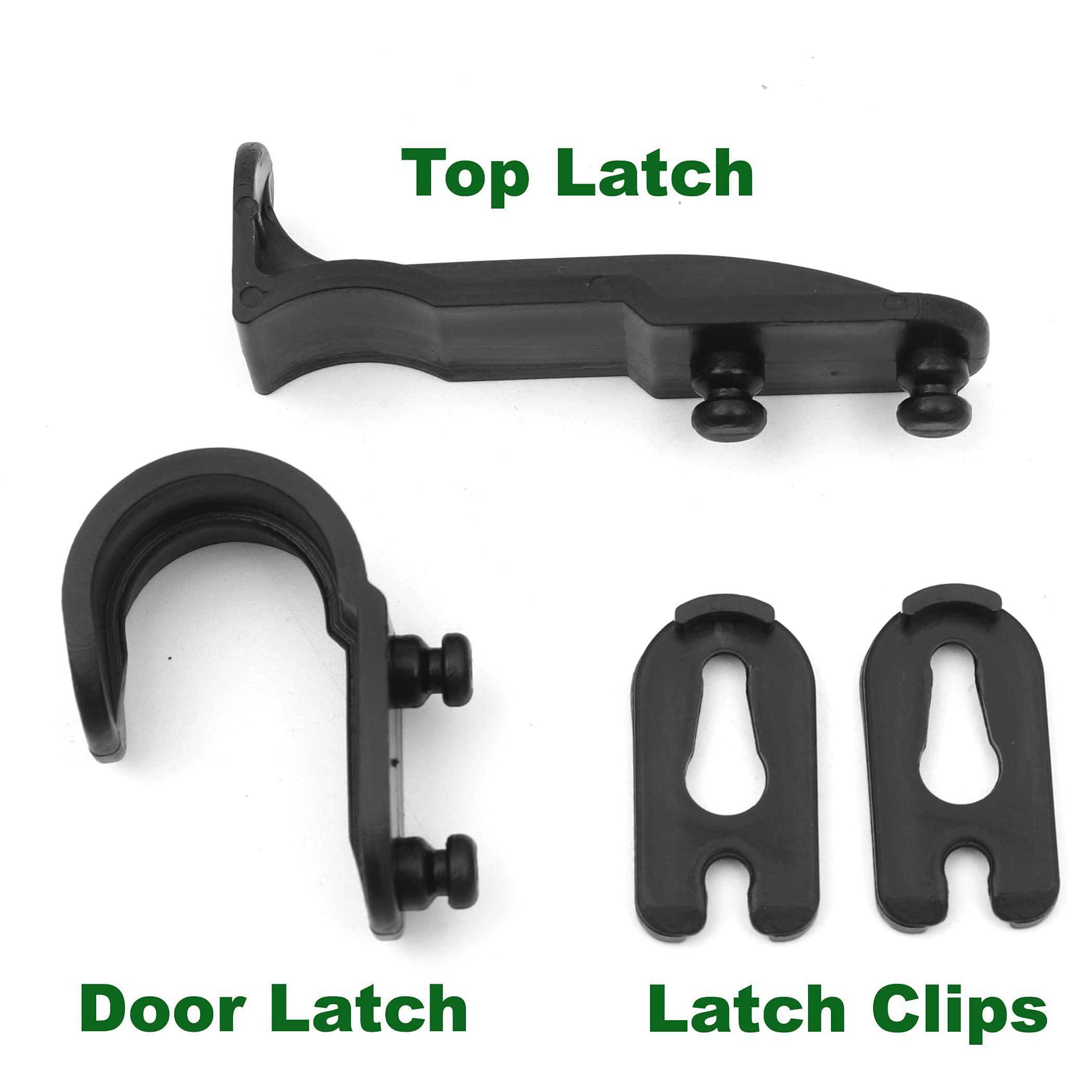 Tongass latch replacement set kit for mailbox repair - top latch, door latch, 2 latch clips, compatible with group standard mailboxes
