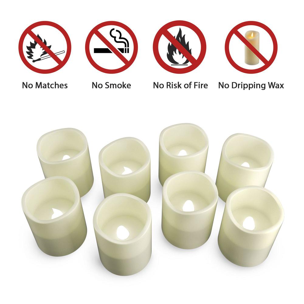lavish home flameless led candles - battery-operated votive candles for home, wedding, bridal shower, and christmas dcor (whi