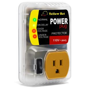 HVAC YELLOW HAT surge protector,voltage protector for home appliance,  voltage brownout outlet 110v 15a 2200 watts