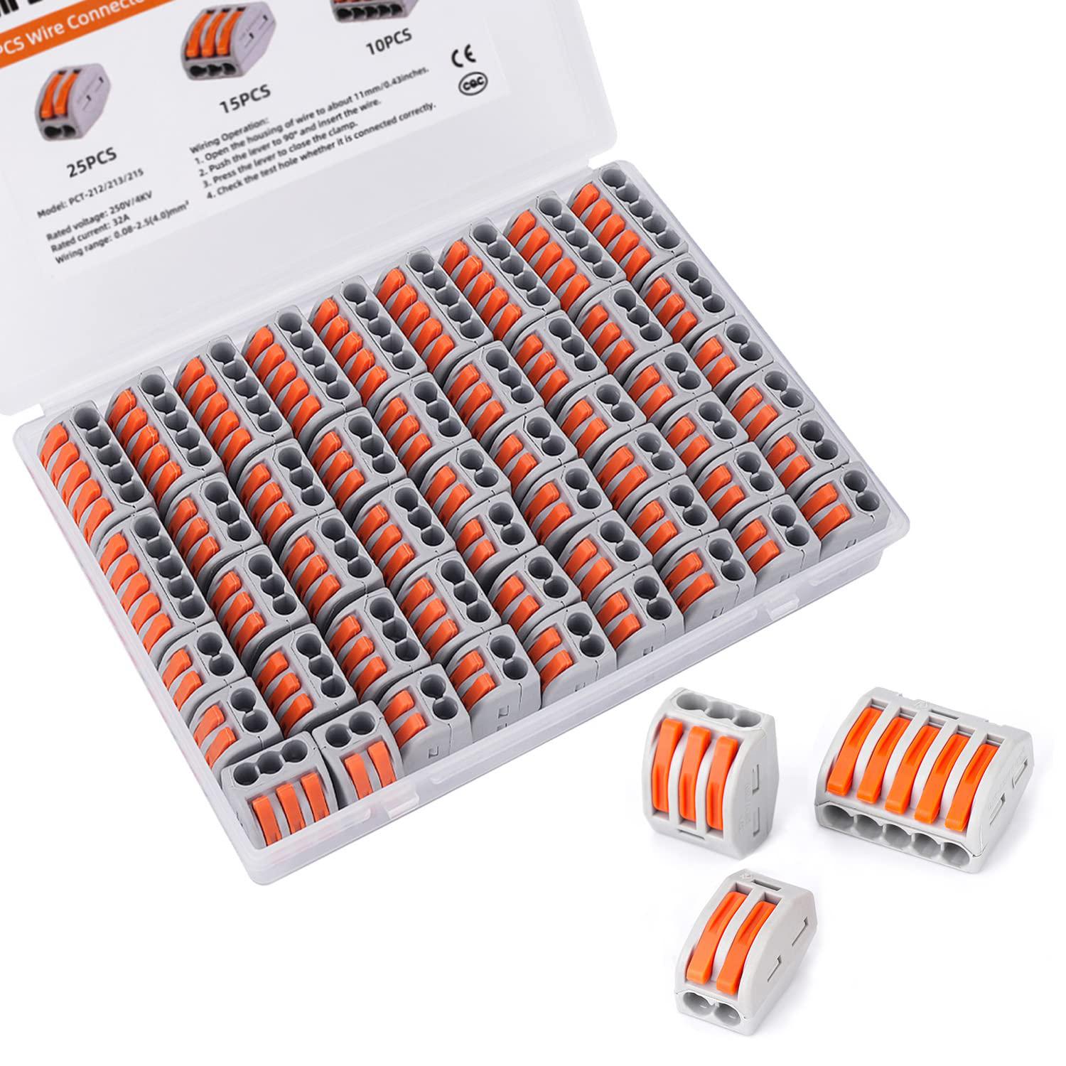 ampele 50pcs electrical connectors kit for for multiple types of wires