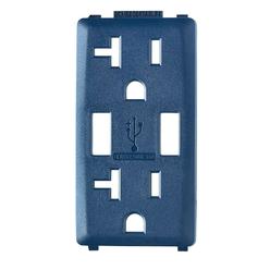 leviton rkaa2-rn, rich navy color change kit for renu 20a usb charger/tamper-resistant receptacle/outlet