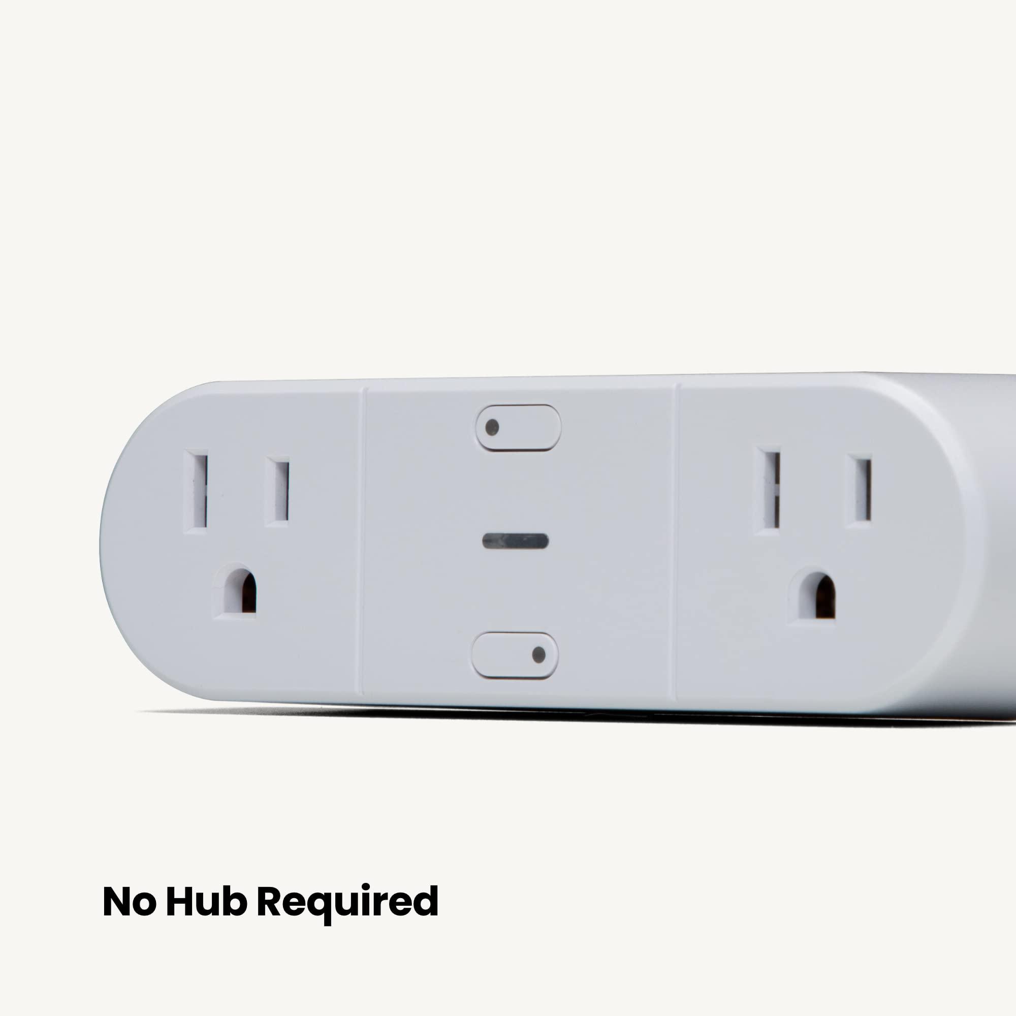 safety 1st connected dual smart outlet - wi-fi plug, no hub required, independently controllable outlets, timer & schedule, e
