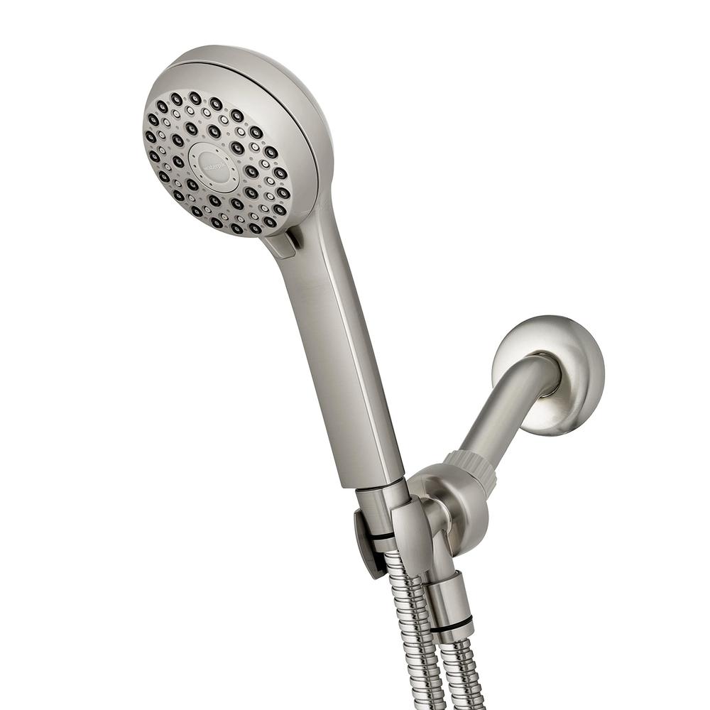 waterpik high pressure hand held shower head with hose, powerpulse massage 6-mode, brushed nickel xal-649me