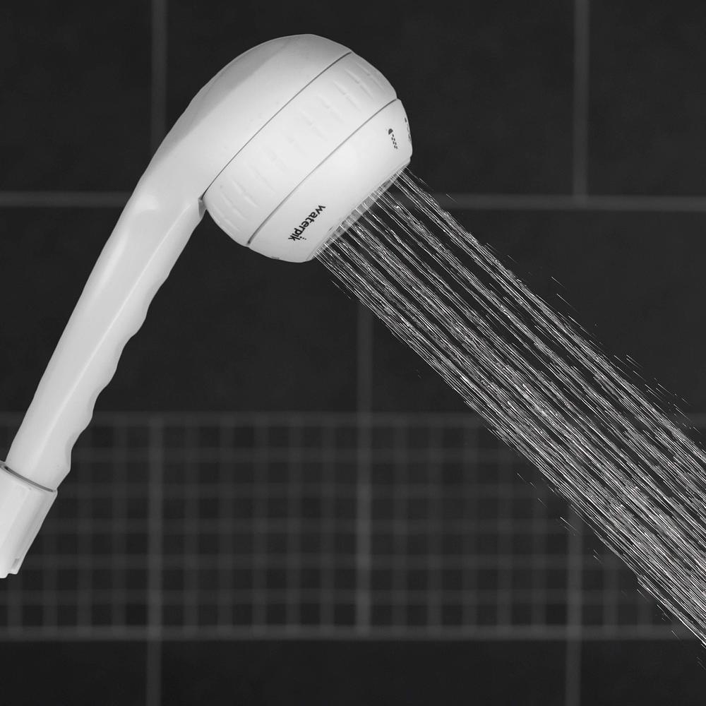 waterpik sm-451e 1.8 gpm powerspray+ original shower massage shower head, white