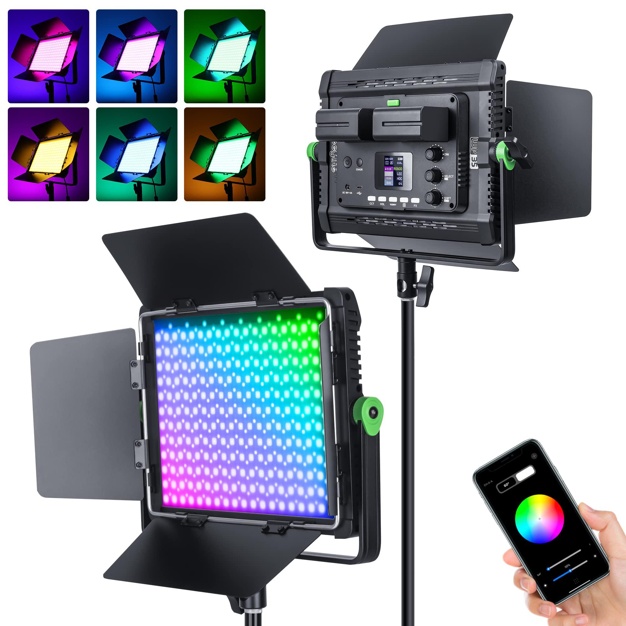 viltrox 30w rgb led photography light panel, bi-color variable 2800k~6800k with app control for video photography, cri97+ tlc