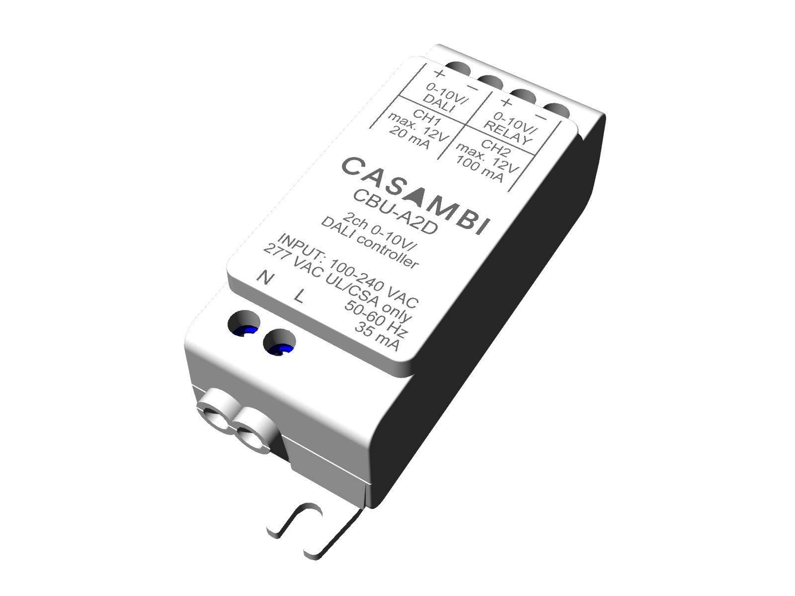 casambi a2d bluetooth controllable 2 channel 0-10v/dali controller