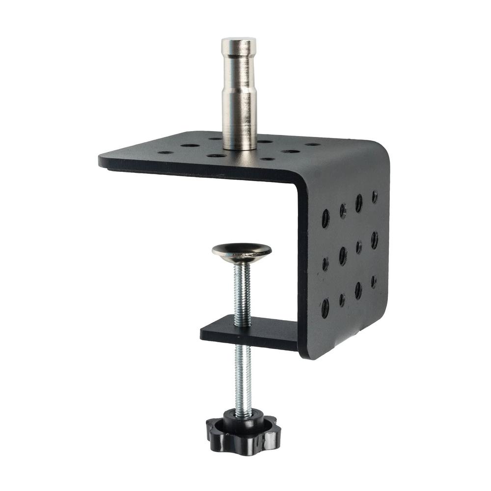 plusrig came-tv heavy duty c-clamp desk mount light stand with 1/4 and 3/8 thread hole for exhibition booth video lights
