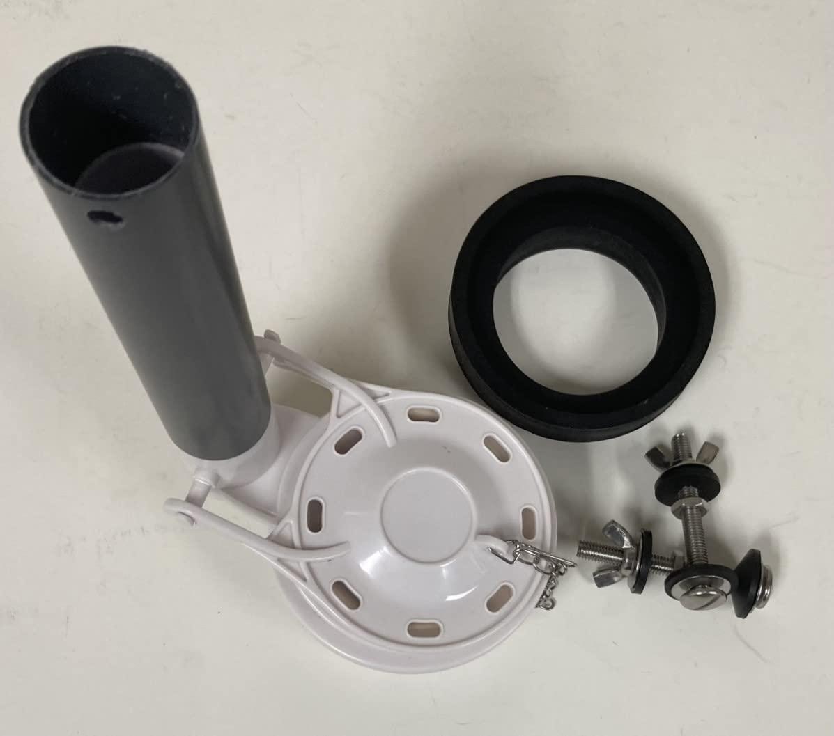 NUFLUSH flush valve assembly with sliding adjustable overflow tube for