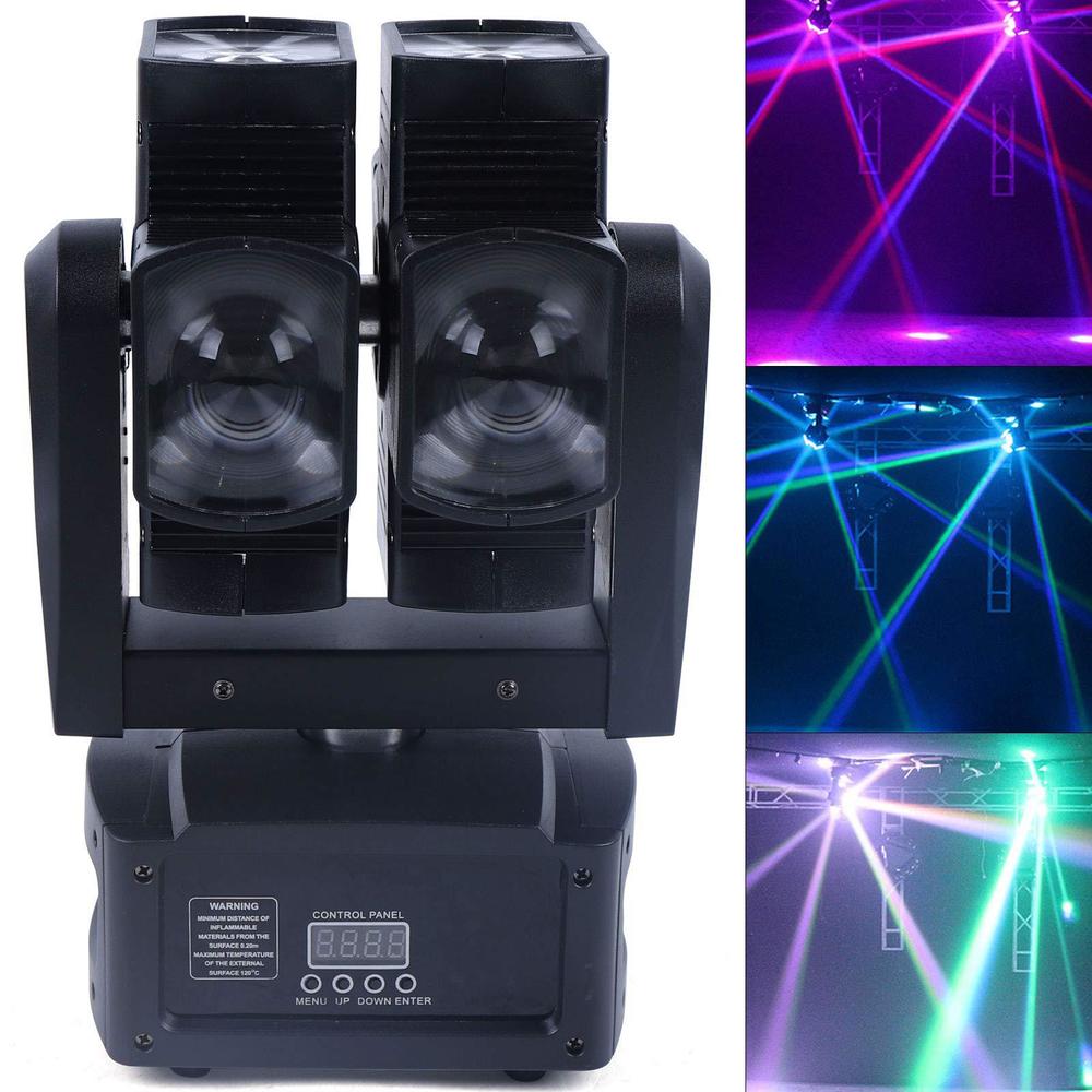 loyalheartdy stage moving head light, 8x12w dual layer 8 head dj lights moving head 4 in 1 16ch control channel multi-control mode moving 