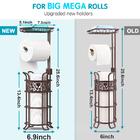 Heioov upgraded toilet paper holder stand for bathroom, holds 3 big rolls  of jumbo mega paper