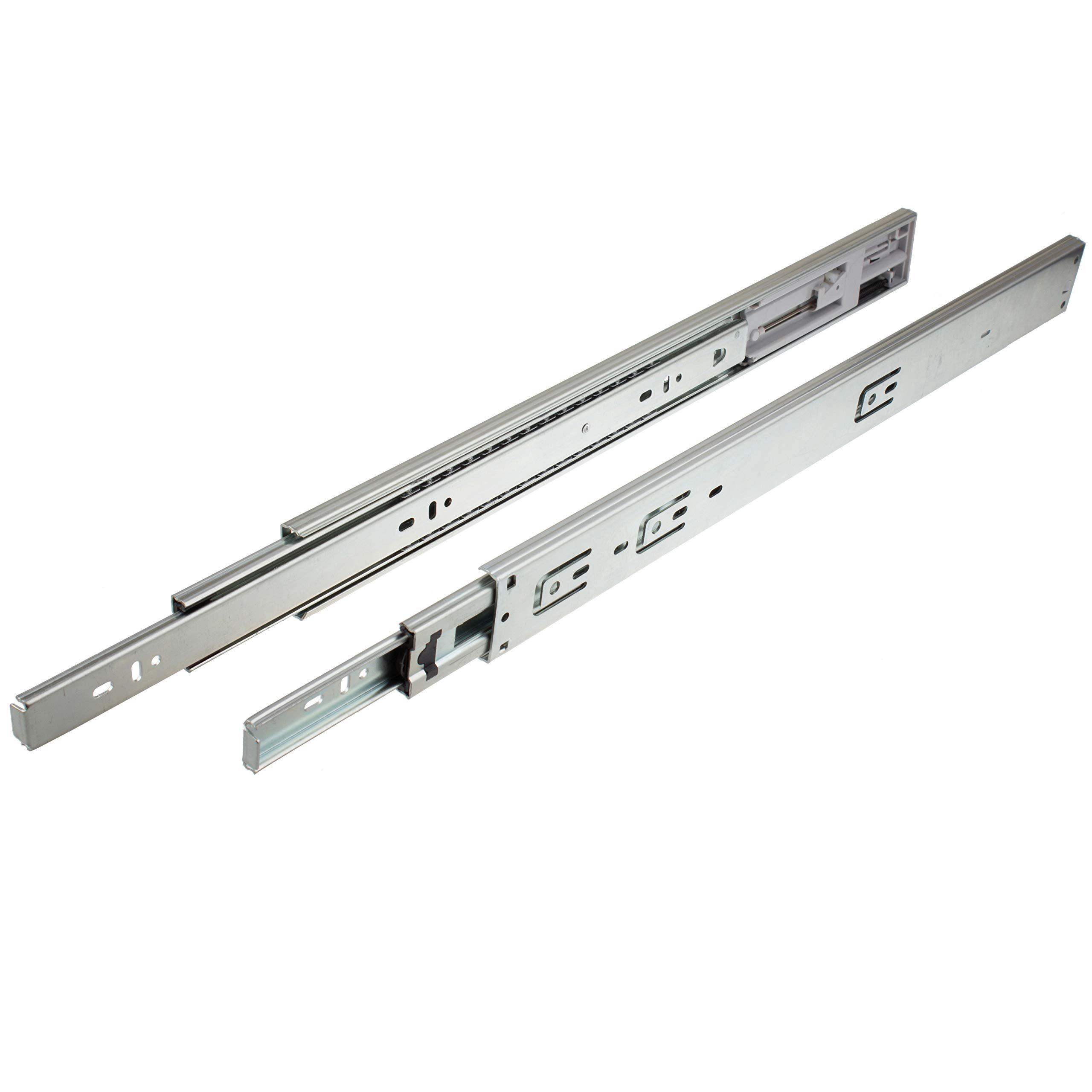 gliderite hardware 2275-zc - 22-inch 100 lb. hydraulic soft self close full extension ball bearing drawer slides (10 pairs)