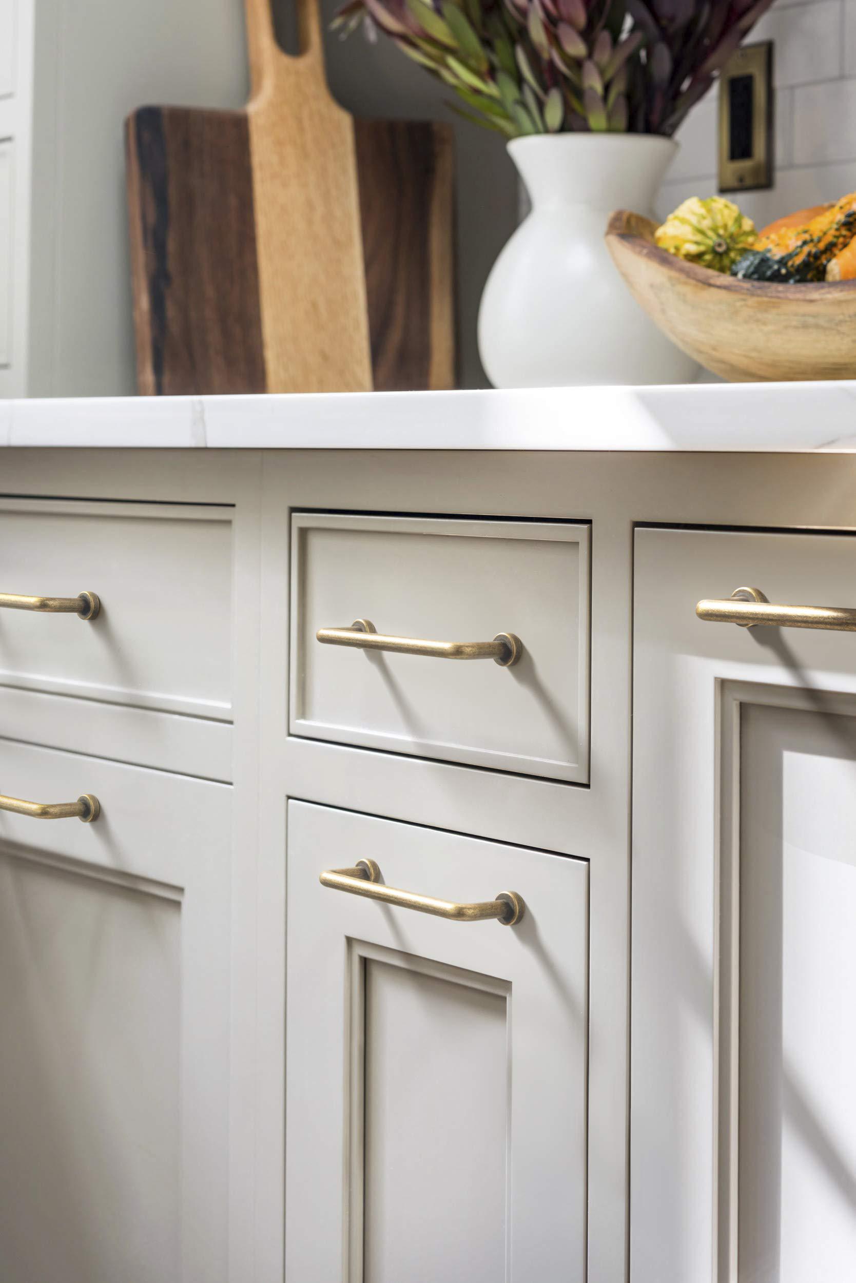 goo-ki 6 pack vintage cabinet bar pulls 5'' hole center retro brass drawer handles closet classic ancient brass home improvem