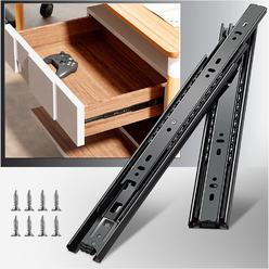 yenuo full extension drawer slides side mount 10 12 14 16 18 20 22 24 inch ball bearing metal black rails track guide glides 