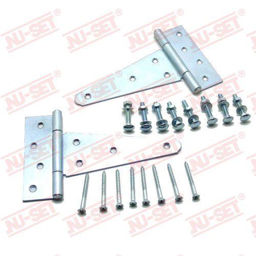 nu-set lock | 6" heavy duty steel t-hinge | complete with mounting screws & carriage bolts | home improvement & door hardware