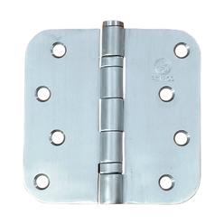 Hinge Outlet penrod stainless steel ball bearing door hinges, 4 inch with 5/8 inch radius, riveted non-removable pin, 3 pack