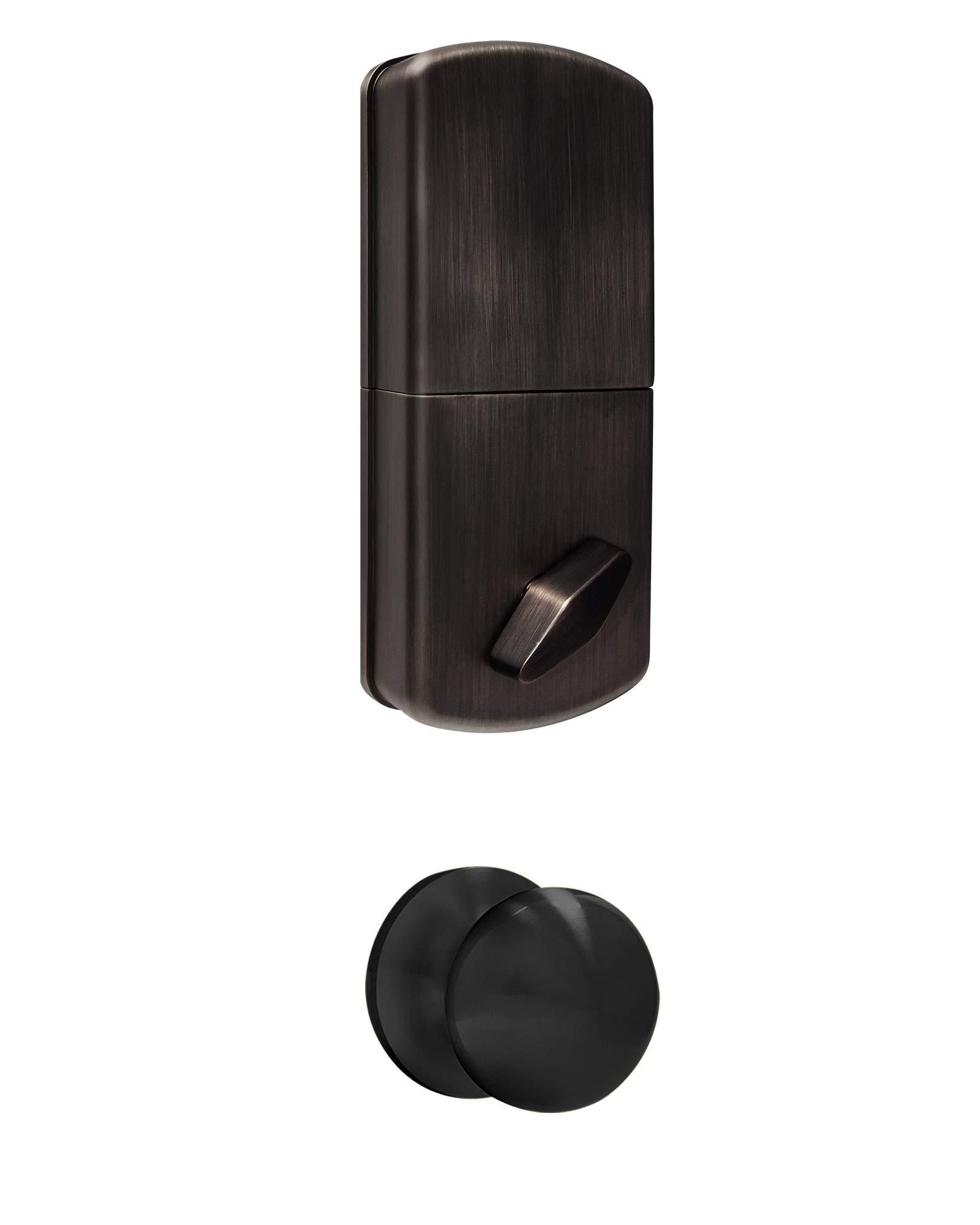 milocks dfk-02ob electronic touchpad entry keyless deadbolt and passage knob combo, oil rubbed bronze